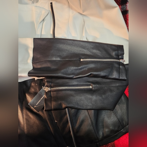 I.N.C Small Faux Leather Black and White Jacket - Picture 4 of 8